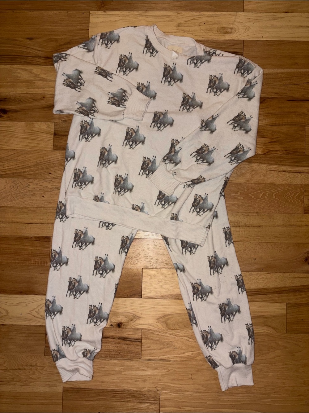 All Time Favorite Horse Print Sweatshirt & Jogger Set Medium Western 🐎